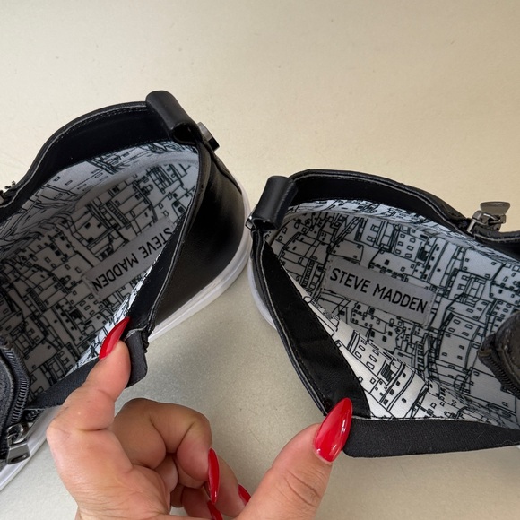 Steve Madden Black Perforated Ankle Booties - Picture 13 of 13